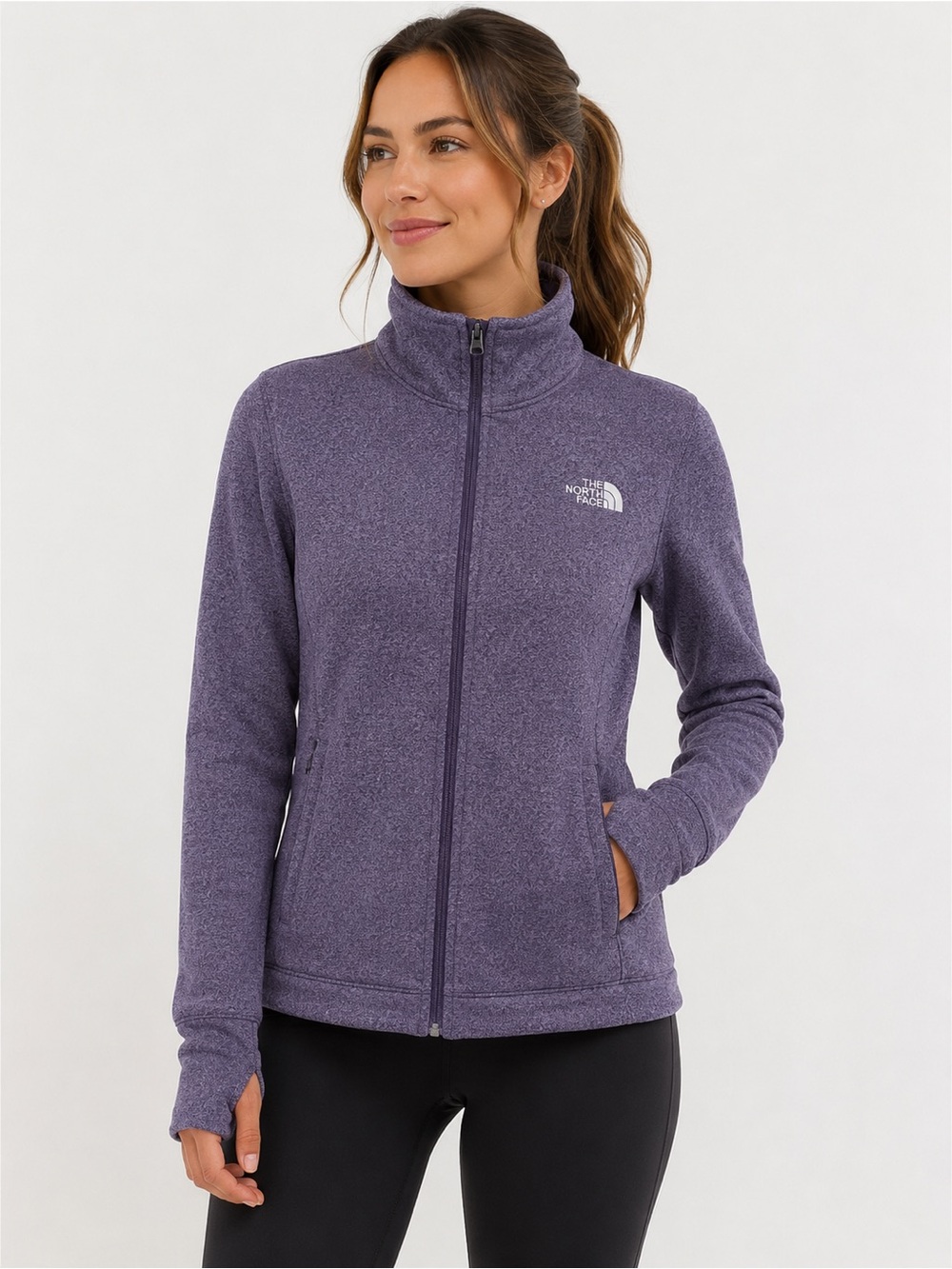 The North Face Women’s XS Purple Heather Full-Zip Fleece Jacket